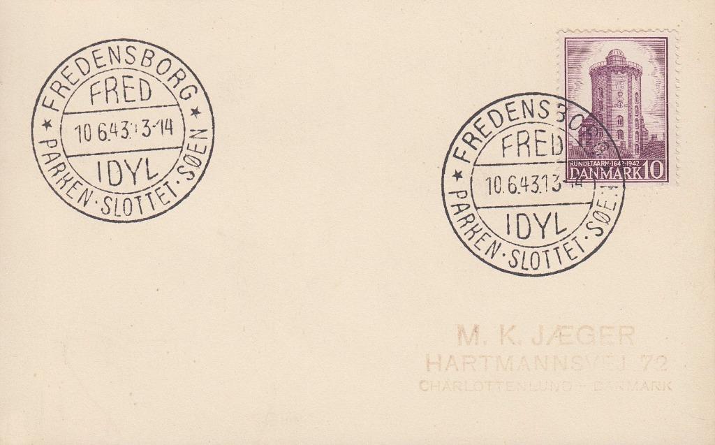 1943 - DENEMARKEN - Kaart FRED IDYL (Michel 278), Verzenden, Denemarken, Gestempeld