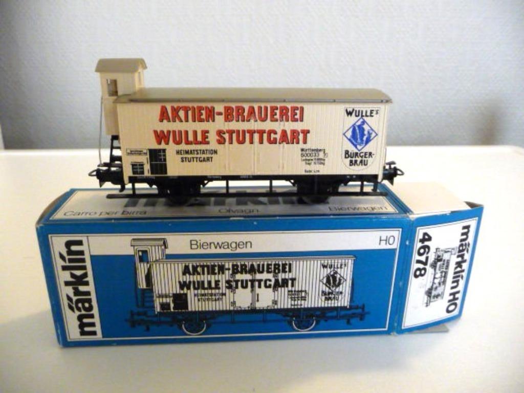 4678 MÄRKLIN – Bierwagen Aktien brauerei wulle Stuttgart/Wag, Wisselstroom, Ophalen of Verzenden, Analoog, Märklin
