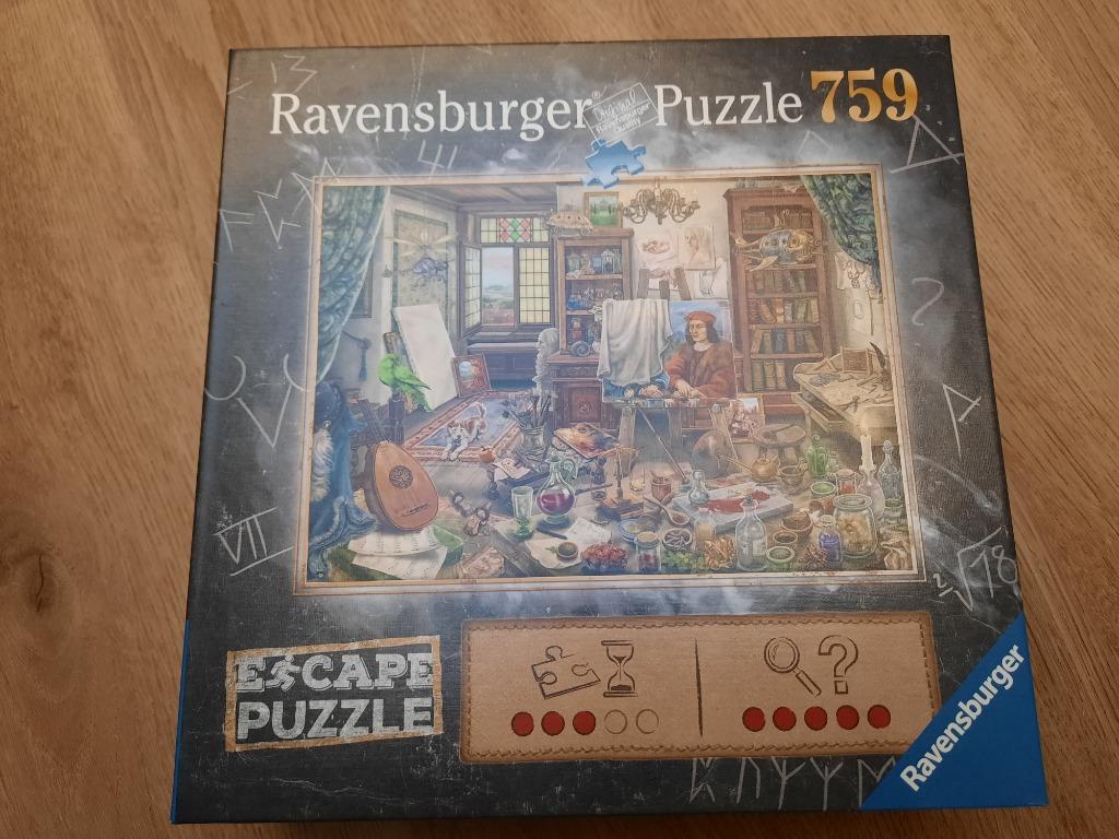 Escape puzzel van Ravensburger, Ophalen of Verzenden, 500 t/m 1500 stukjes, Zo goed als nieuw, Legpuzzel