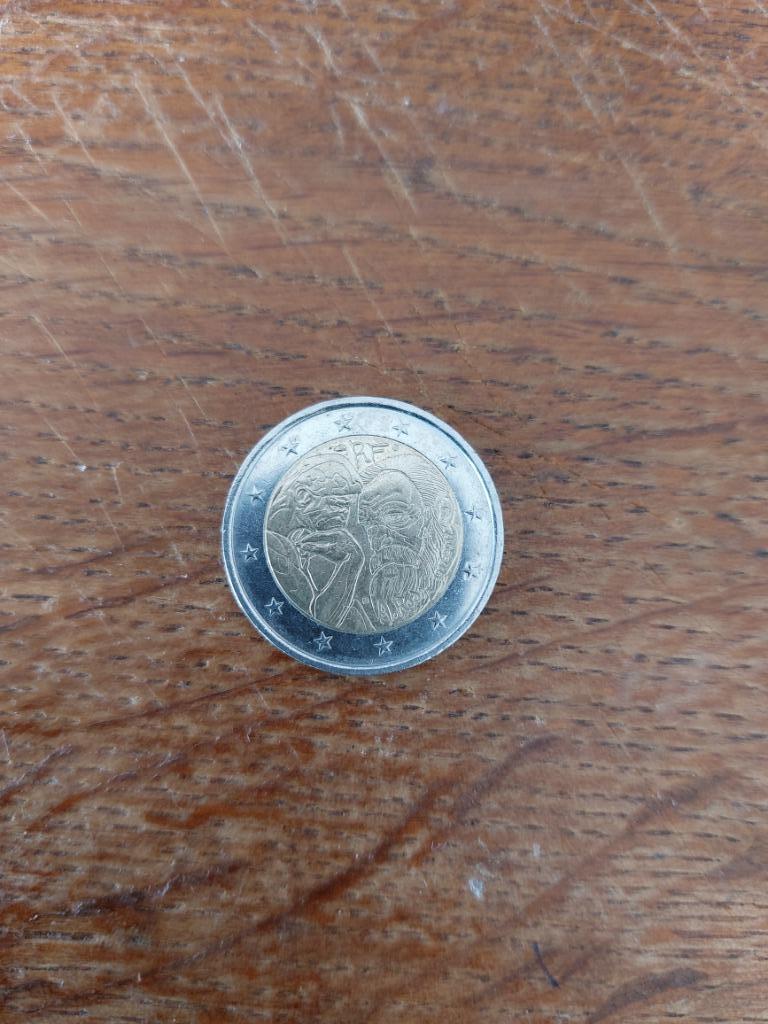 Pièce 2 euros commémorative France Auguste Rodin, Enlèvement ou Envoi, France, 2 euros, Monnaie en vrac
