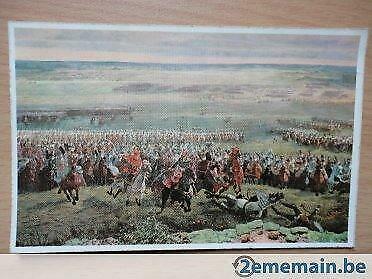 kleurenkaart van het panorama van de slag van waterloo 1815, Verzamelen, Ophalen of Verzenden