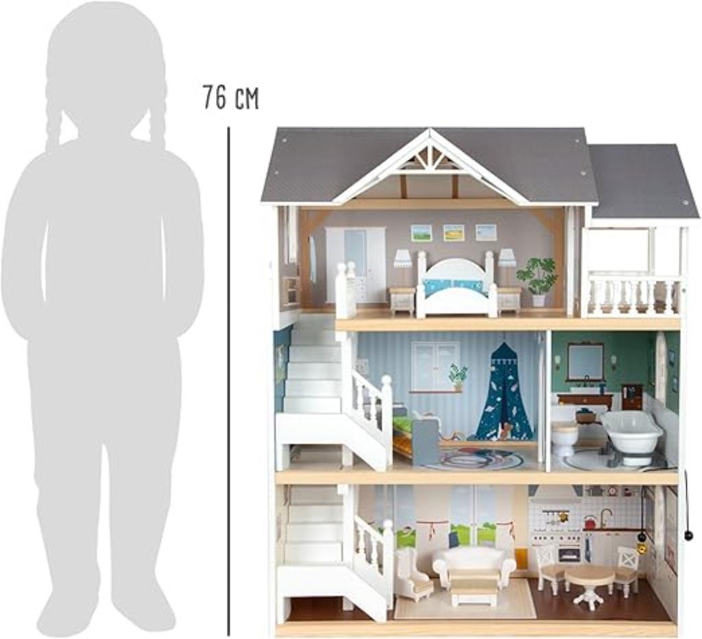 maison de poupée à trois étages LIVRAISON GRATUITE ET RAPID, Envoi, Neuf, Maison de poupées