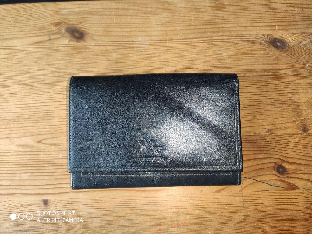 Portefeuille porte-monnaie Rubinstein en cuir, Handtassen en Accessoires, Portemonnees, Overige merken, Gebruikt, Zwart, Ophalen of Verzenden