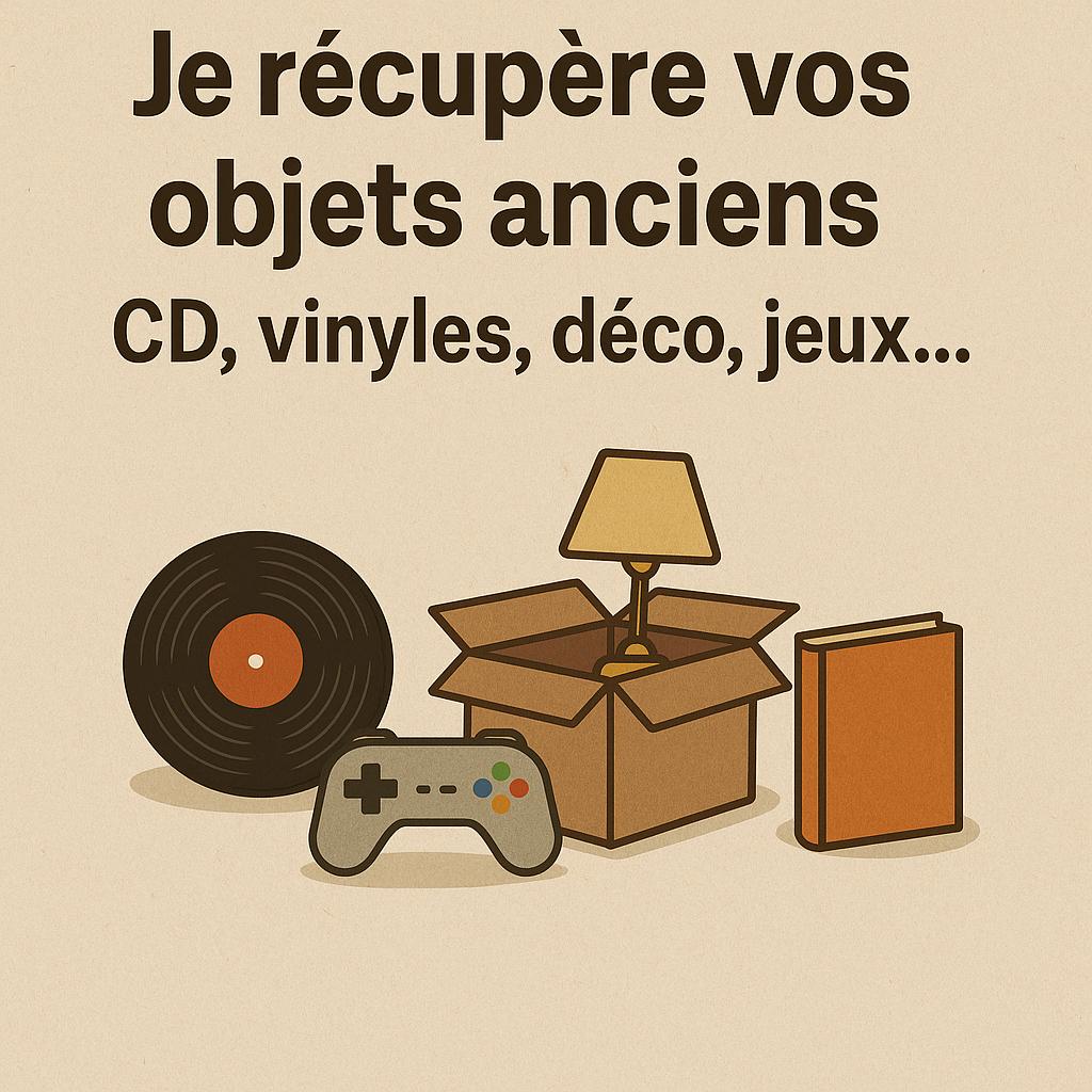 Récupère vinyles, CD, jeux vidéo, déco, livres, Enlèvement ou Envoi