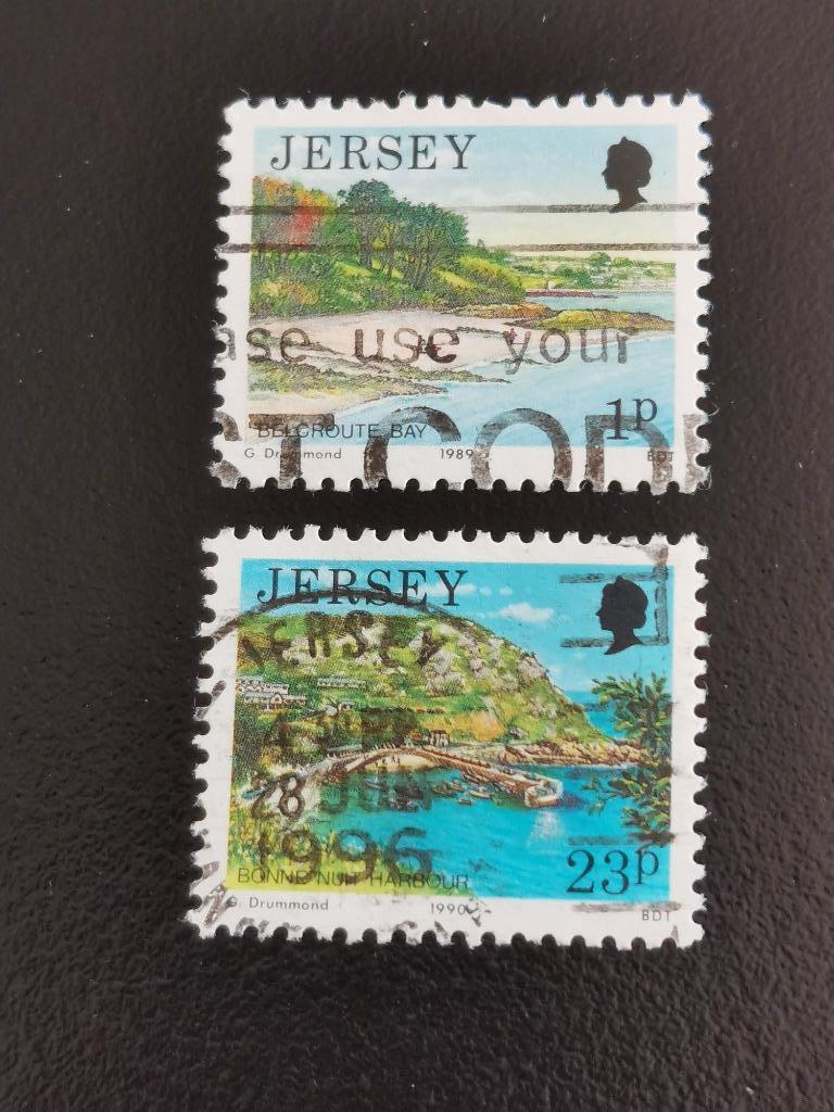Jersey 1989-90 - zichten op Jersey, Ophalen of Verzenden, Gestempeld