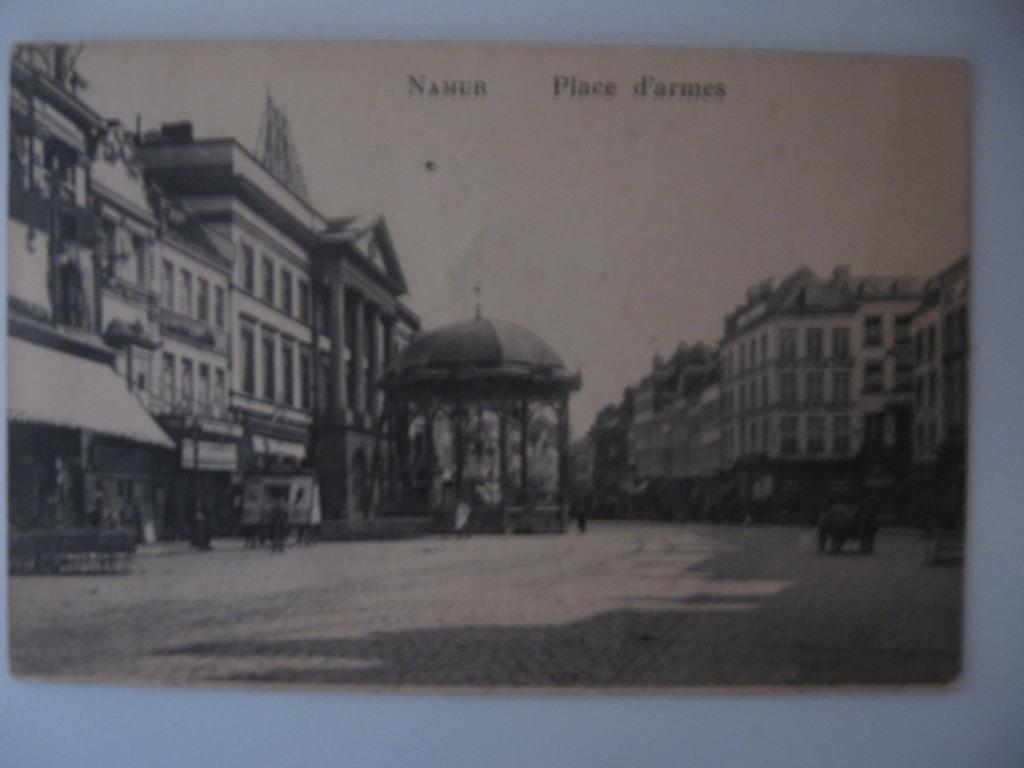 Carte postale de namur. Place d'armes, timbrée de 1921. Etat, Enlèvement ou Envoi, 1920 à 1940, Affranchie, Namur