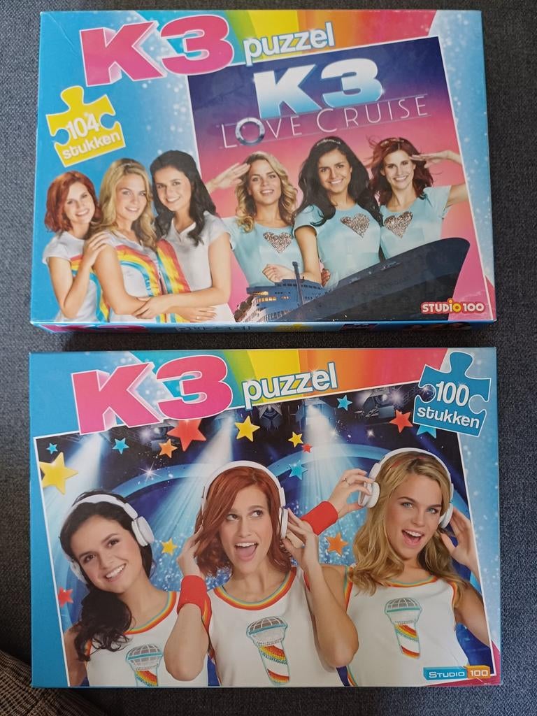 2 Puzzel 100 stukken k3, Ophalen of Verzenden, Zo goed als nieuw