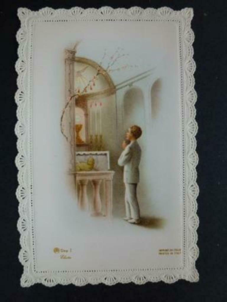 bidprentje plechtige  H Communie De Becker Robert 1959, Verzamelen, Verzenden, Bidprentje