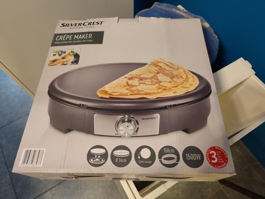 Crêpière électrique Silvercrest, Enlèvement ou Envoi, Comme neuf