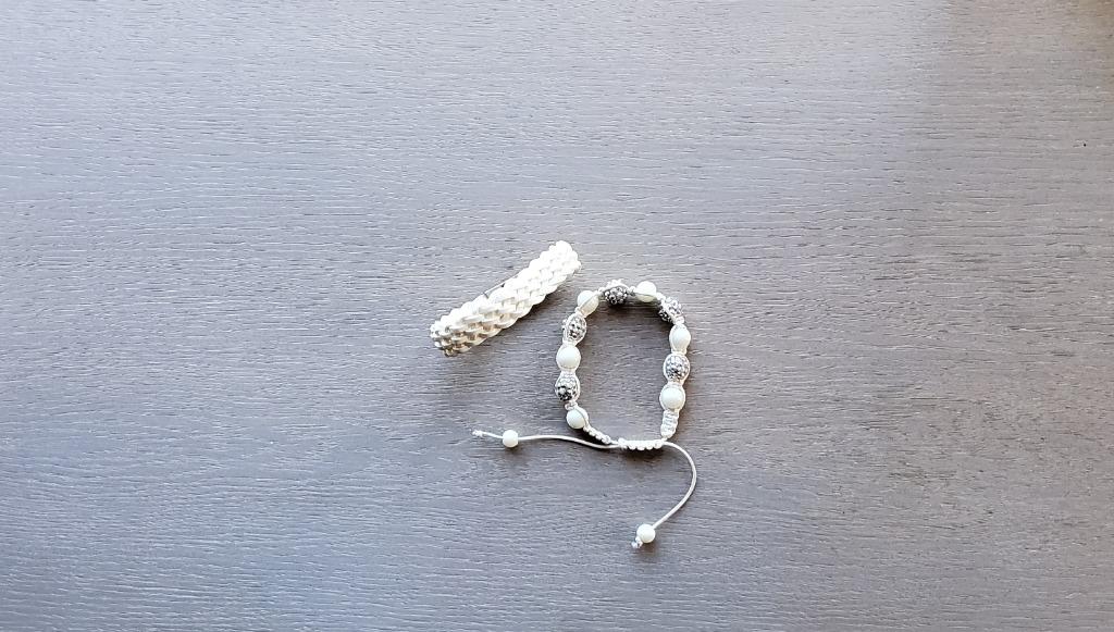 Armbanden geweefd of met parels in wit nieuw one size, Verzenden, Nieuw, Wit