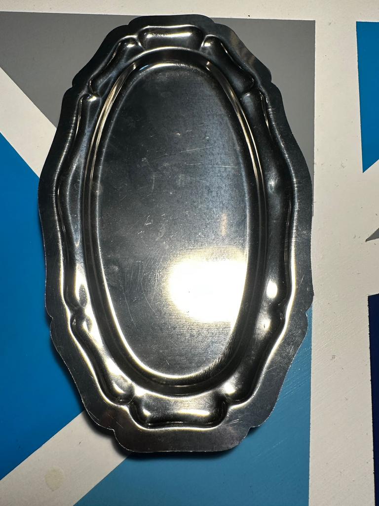 Plateau de service en inox 22cm x2, Enlèvement, Comme neuf