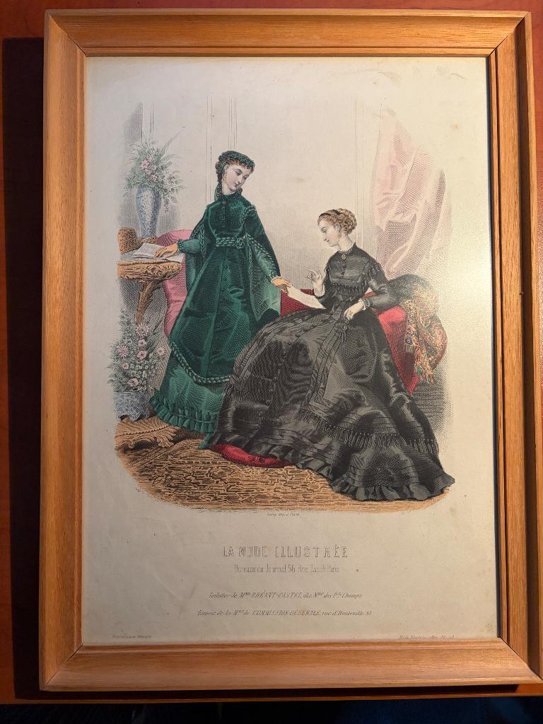 Oude mode afdrukken, Antiek en Kunst, Kunst | Litho's en Zeefdrukken, Ophalen