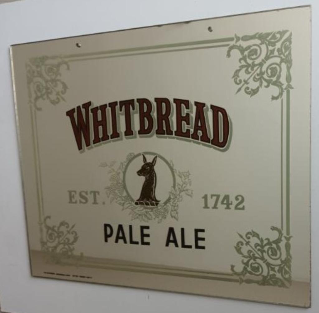 WHITBREAD PALE ALE - RECLAMESPIEGEL, Collections, Marques & Objets publicitaires, Utilisé, Panneau publicitaire, Enlèvement ou Envoi