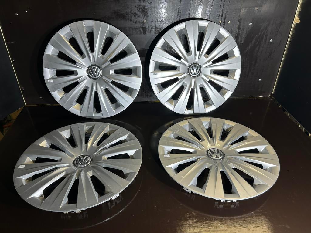 4 enjoliveurs vw polo passat touran caddy golf 6,7,8 ,, 15", Enlèvement ou Envoi, Comme neuf