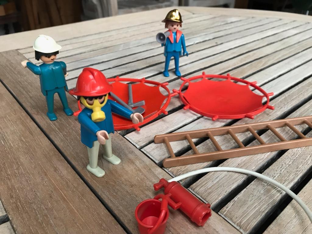 Playmobil geobra brandweer Firemen gouden helm 1976, Enlèvement ou Envoi, Utilisé, Ensemble complet