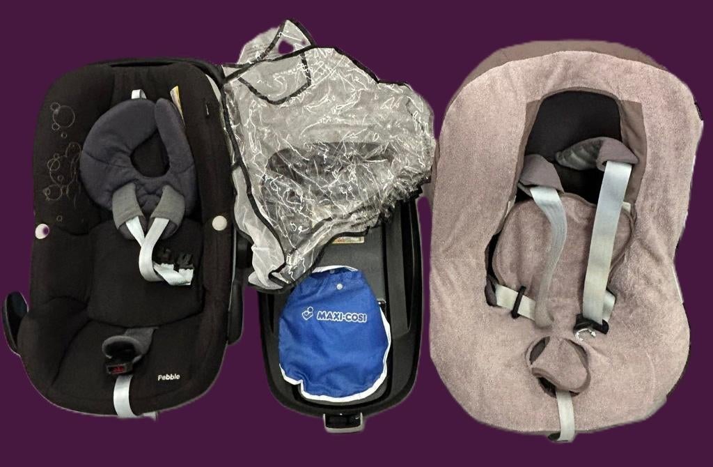 MaxiCosi Pebble + Pearl + FamilyFix Combi, Ophalen, Gebruikt, 0 t/m 18 kg, Isofix