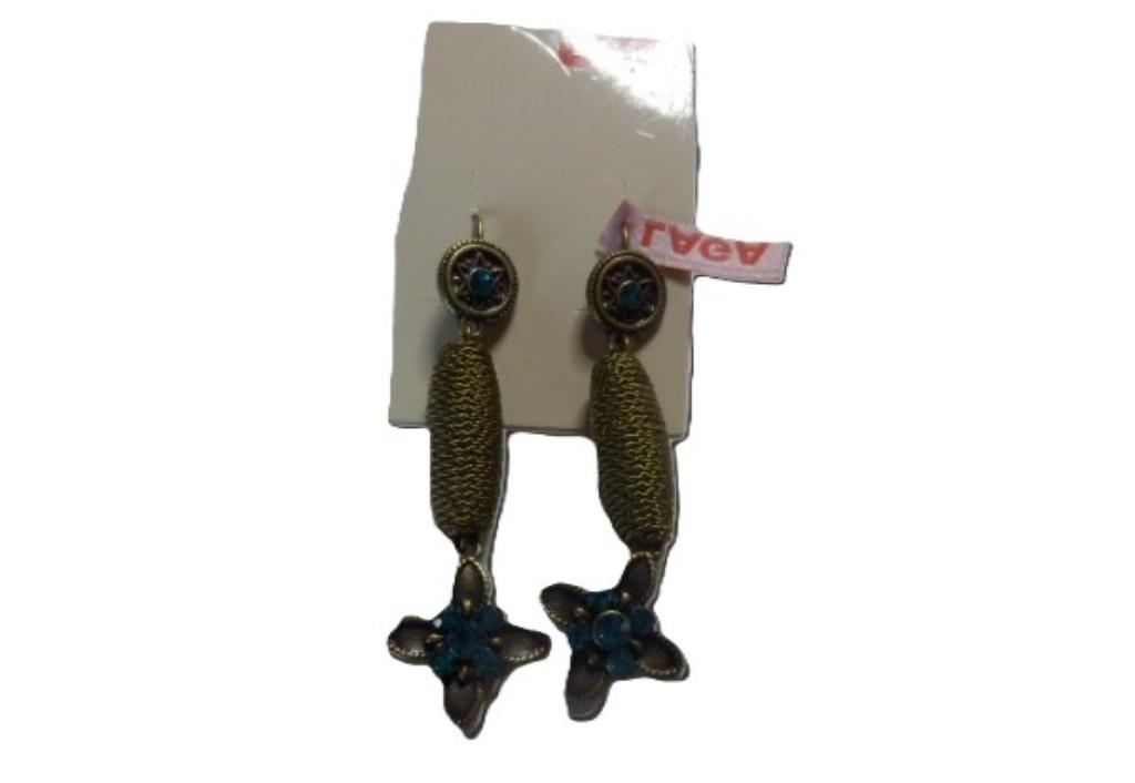 (15)- boucles d'oreilles bleu doré -neuves - laga -, Bijoux, Sacs & Beauté, Boucles d'oreilles, Neuf, Enlèvement ou Envoi, Bleu