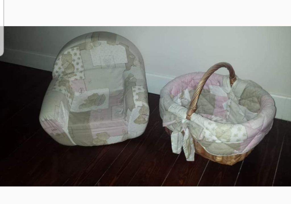 Kinderzetel + bijpassende mand met omranding, Kinderen en Baby's, Ophalen, Zo goed als nieuw, Overige typen