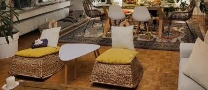 Fauteuils à bascule en osier Ikea, Enlèvement ou Envoi, Comme neuf, Osier ou Rotin