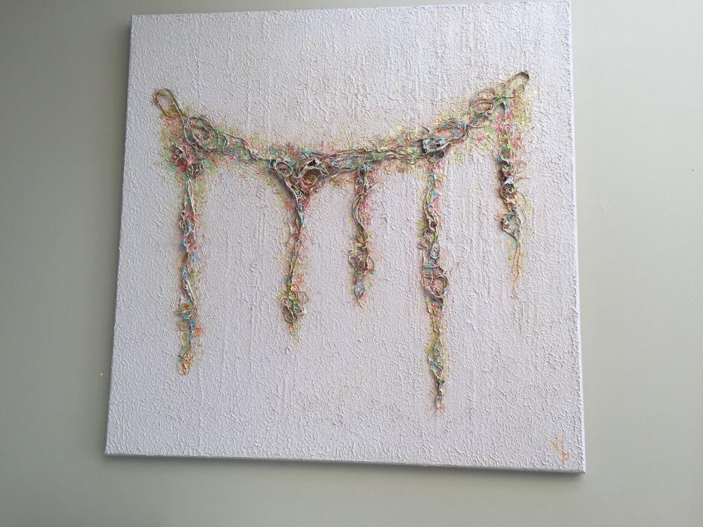 Schilderij Guirlande, Huis en Inrichting, Ophalen, Zo goed als nieuw