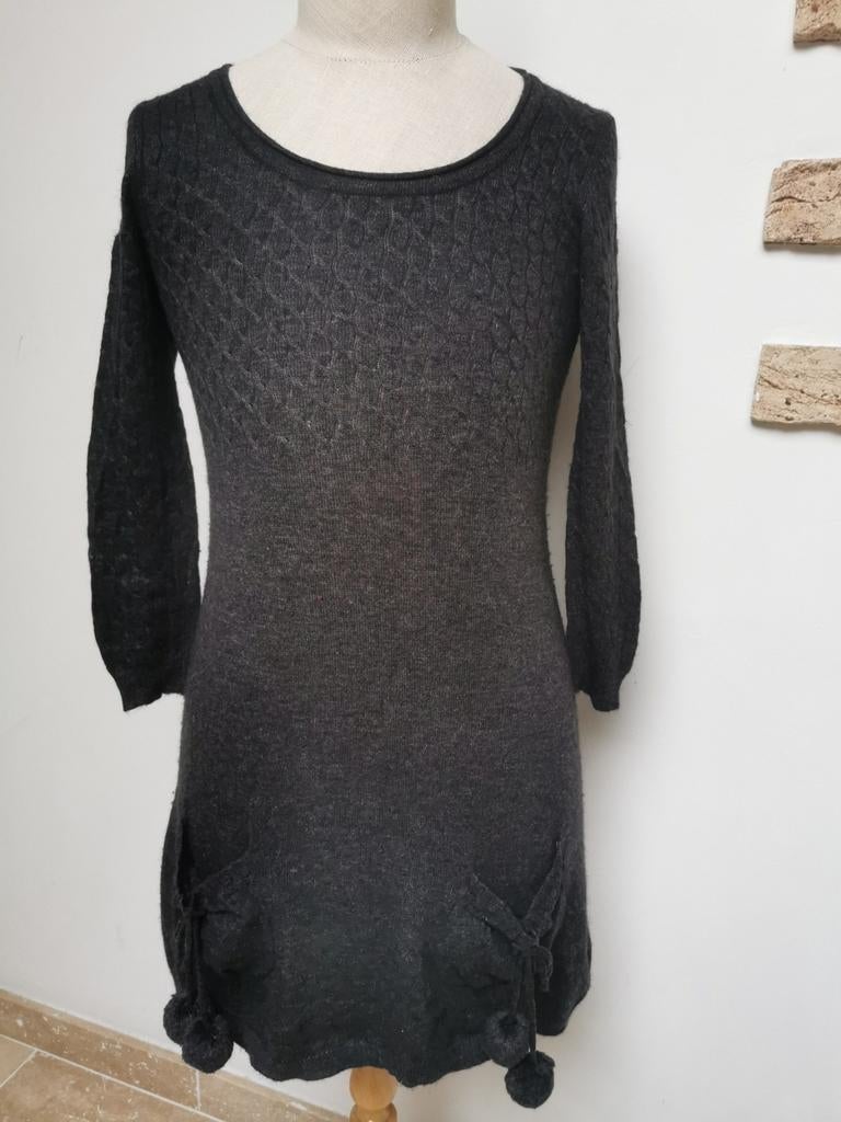 Heel mooi donker grijs winter kleedje van Exaltation, Kleding | Dames, Maat 38/40 (M), Ophalen of Verzenden, Zo goed als nieuw