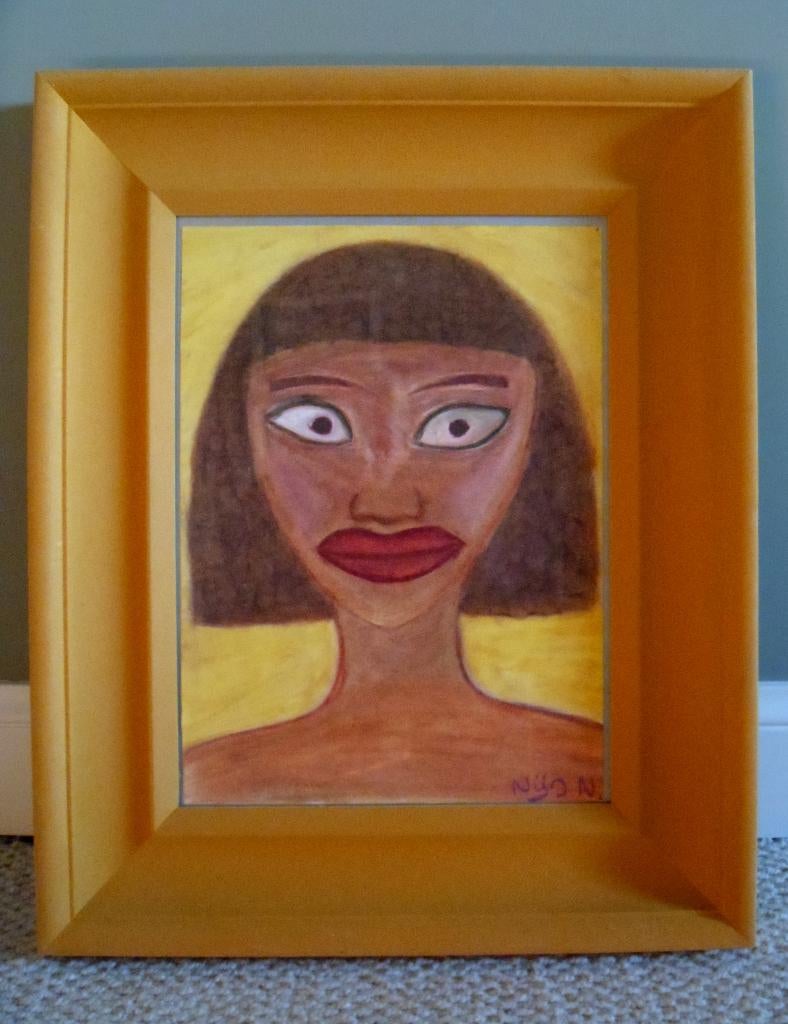 tekening VOODOO / ingelijst, Antiek en Kunst, Ophalen of Verzenden