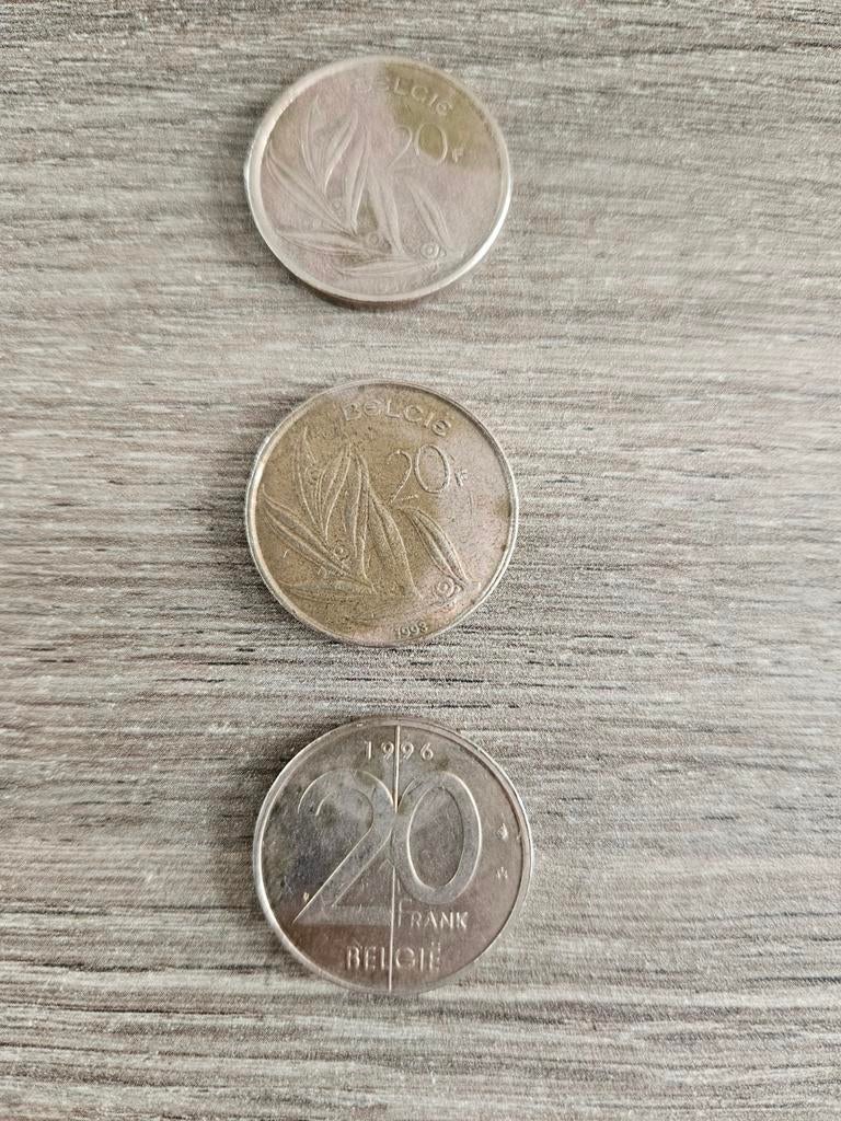 20 belgische frank (3 stukken), Ophalen