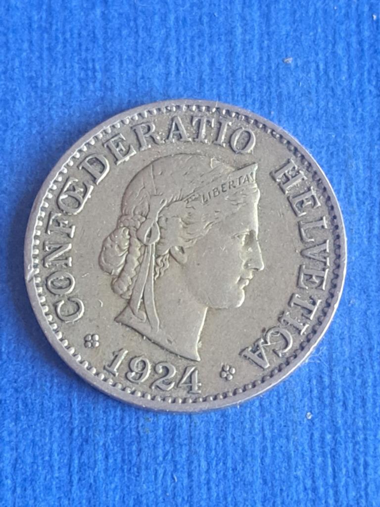 1924 Suisse 10 centimes, rare, Envoi, Autres pays, Monnaie en vrac