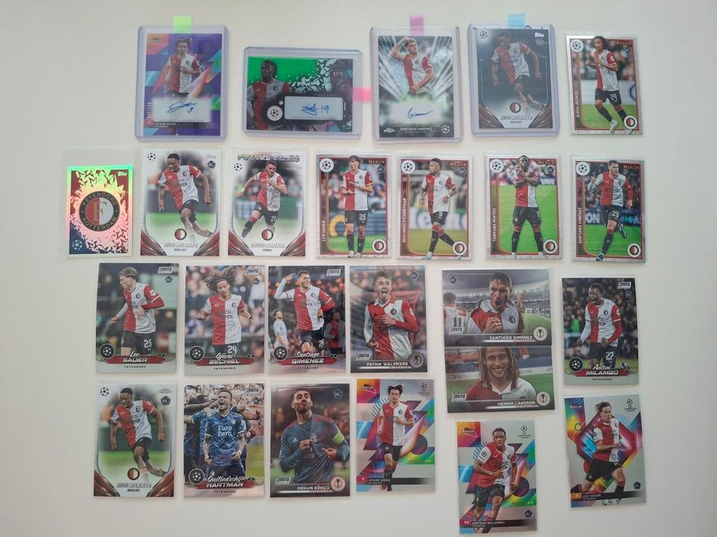 Voetbalkaarten Feyenoord met gesigneerde kaarten, Ophalen of Verzenden, Zo goed als nieuw