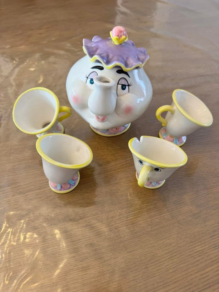 Disney Belle & Beest Vintage theeset ca. 1990, Verzamelen, Ophalen, Zo goed als nieuw