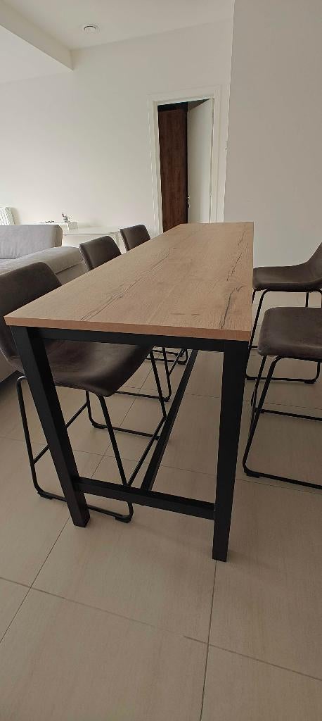Hoge keukentafel, Huis en Inrichting, Tafels | Eettafels, Ophalen, Overige materialen, 200 cm of meer, 50 tot 100 cm