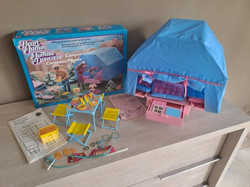 Vintage Mattel 1986 The Heart Family Camper 100% compleet, Ophalen, Zo goed als nieuw
