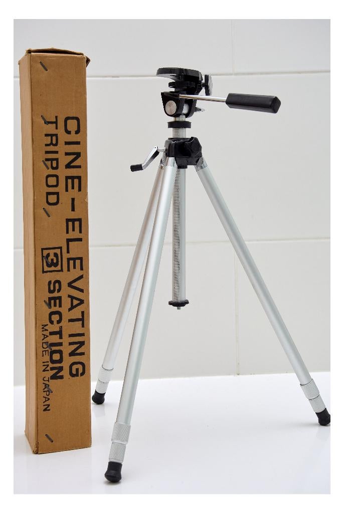 Prinz Cine-Elevating vintage statief – gemaakt in Japan, Ophalen of Verzenden, Zo goed als nieuw, Minder dan 150 cm, Driepoot