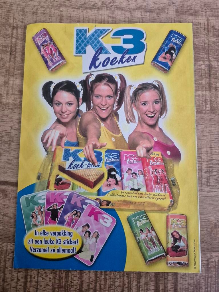 6 oude vintage Plopsa strips met reklame van K3, Verzamelen, Ophalen of Verzenden, Zo goed als nieuw