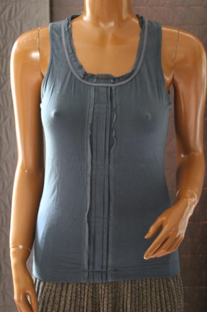 Sandwich Topje met aan hals en vooraan zijde groen Small, Kleding | Dames, Topjes, Zo goed als nieuw, Maat 36 (S), Groen, Zonder mouw