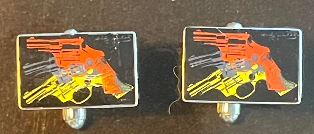 Andy Warhol vintage manchetknopen zeldzaam, Enlèvement, Comme neuf