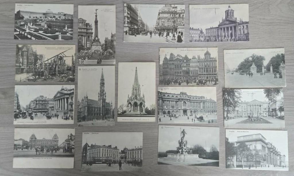 Oude postkaarten Brussel 38 stuks, Collections, Enlèvement ou Envoi, Avant 1920, Affranchie, Bruxelles (Capitale)