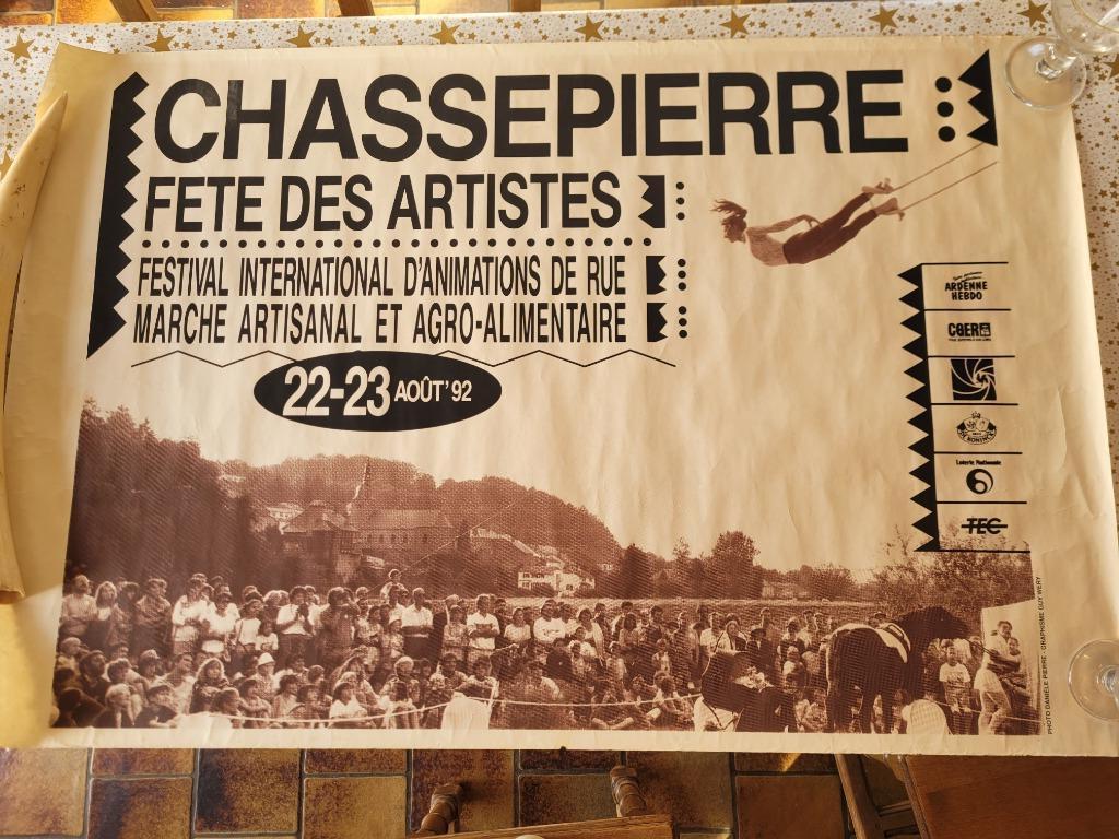 Affiche ''Festival de CHASSEPIERRE ''1992, Enlèvement ou Envoi