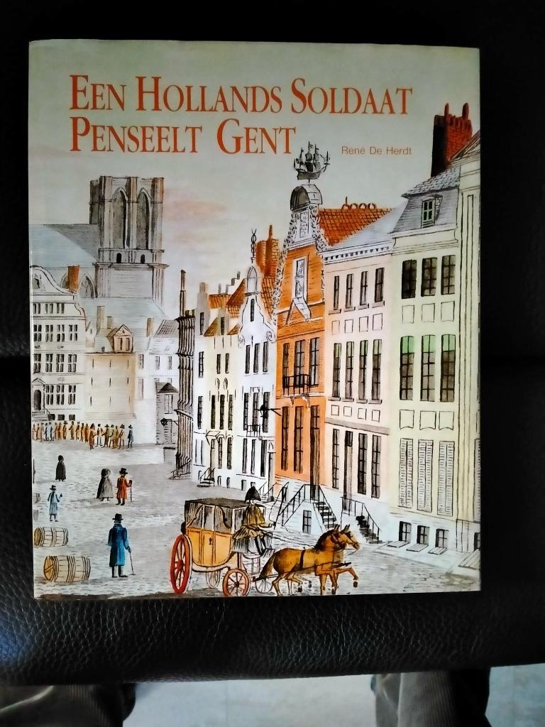 Een Hollands soldaat penseelt Gent. Akwarellen. Aquarellen, Ophalen of Verzenden