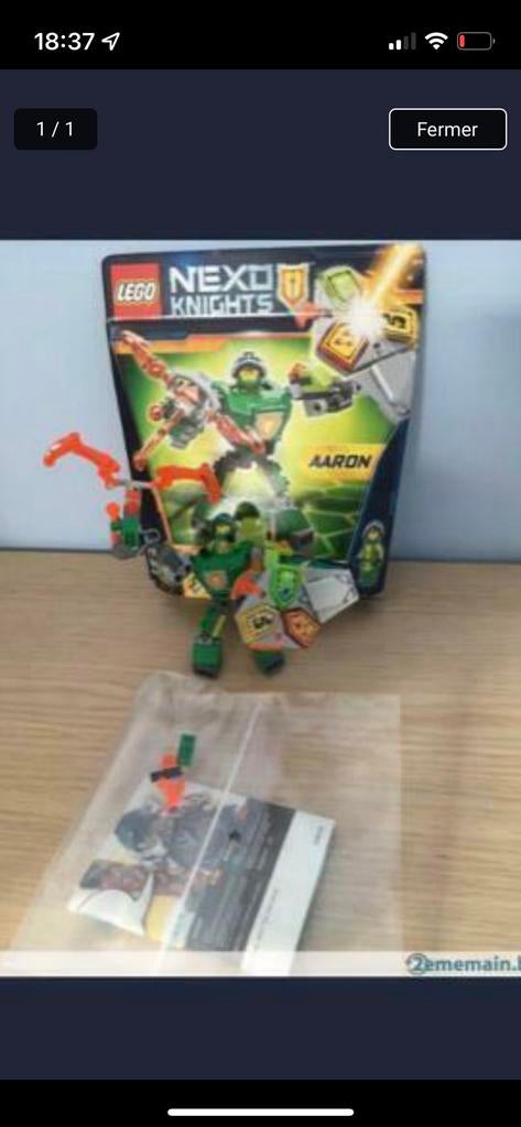 Lego Nexo Knights Aaron 70364 complet, Utilisé