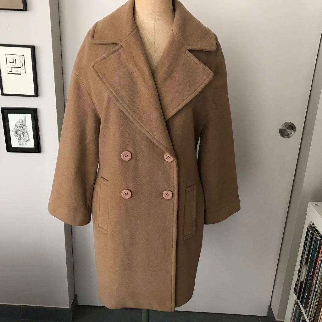 Camel mantel SandroFerrone maat 38, Kleding | Dames, Jassen | Winter, Maat 38/40 (M), Beige, Sandro Ferrone, Ophalen of Verzenden