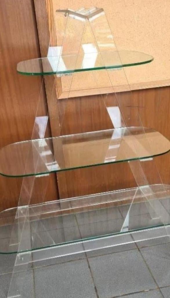 Retro Plexiglas Wandmeubel Pyramide, Enlèvement