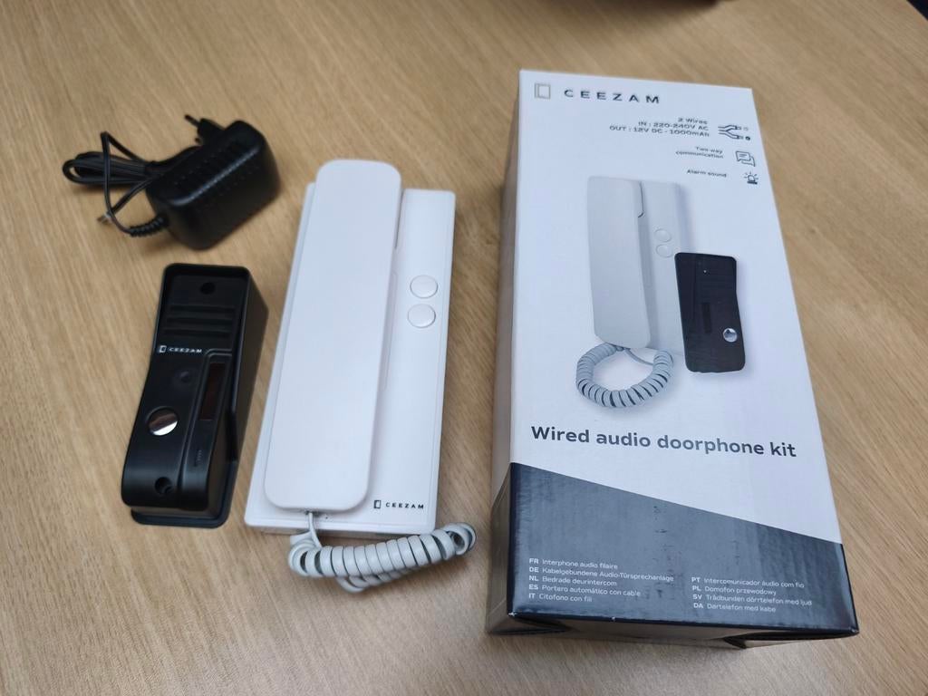 Wired audio doorphone kit / wit / nieuw, Ophalen, Terugspreekfunctie, Nieuw, Bedraad