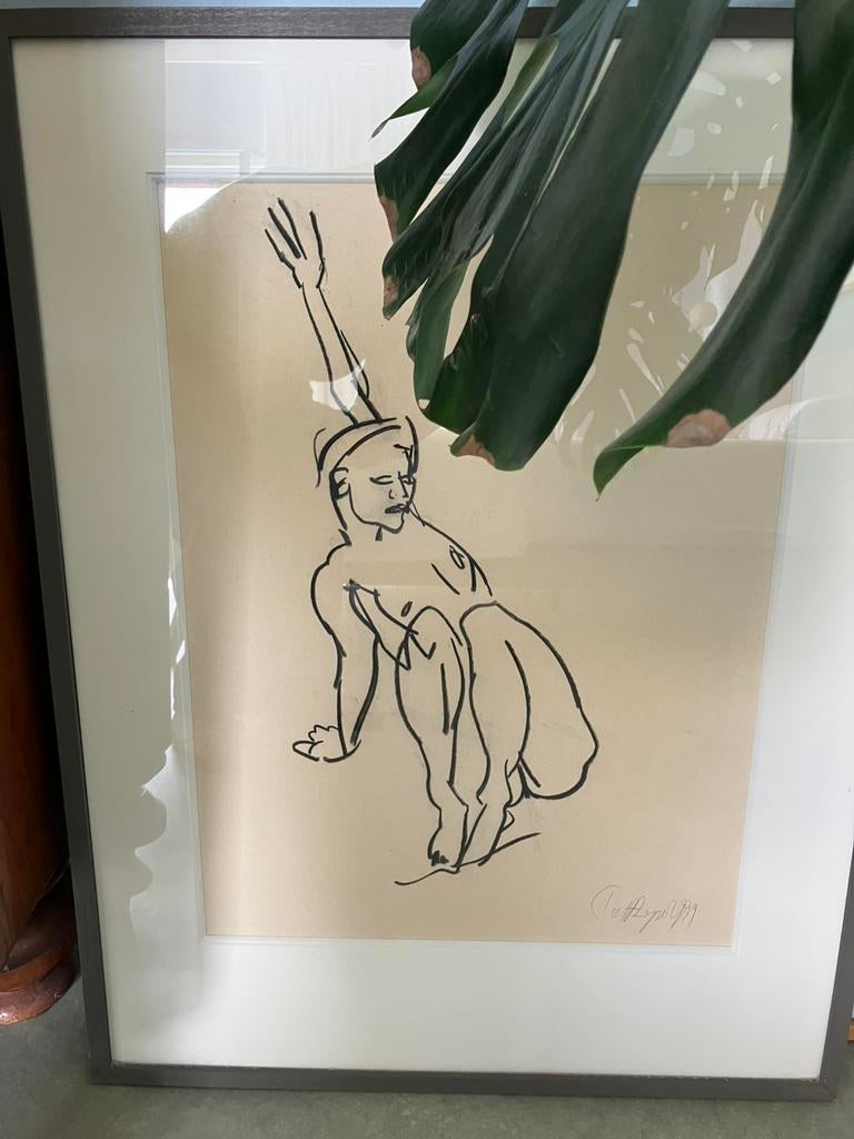 Tekening origineel 75x58cm, Antiek en Kunst, Kunst | Litho's en Zeefdrukken, Ophalen of Verzenden