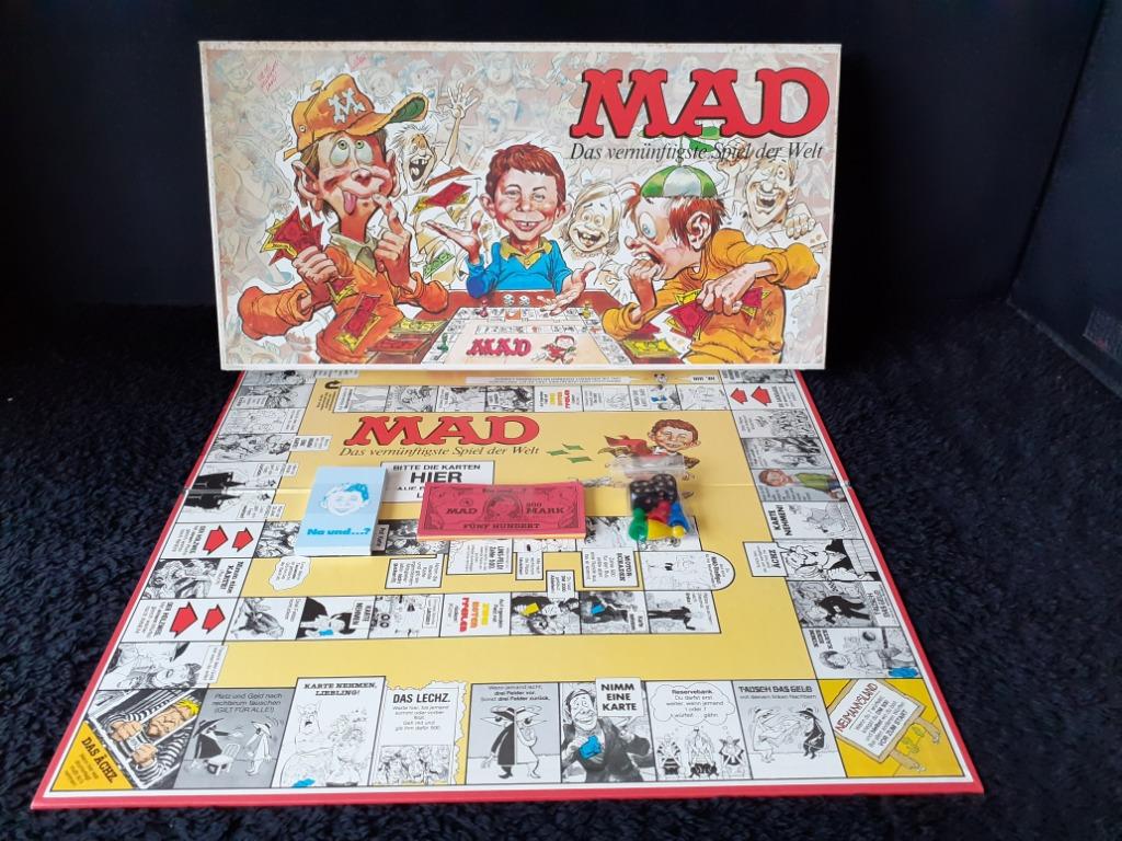 STOPZETTING VERZAMELING Mad Spel  Duitse versie, Hobby en Vrije tijd, Gezelschapsspellen | Bordspellen, Ophalen of Verzenden, Gebruikt