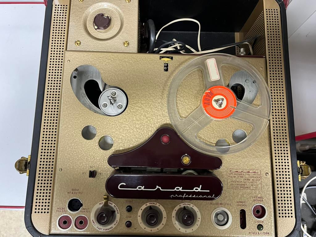 Magnétophone à bandes R53-PA CARAD - vintage- 53/58s, Enlèvement, Magnétophone