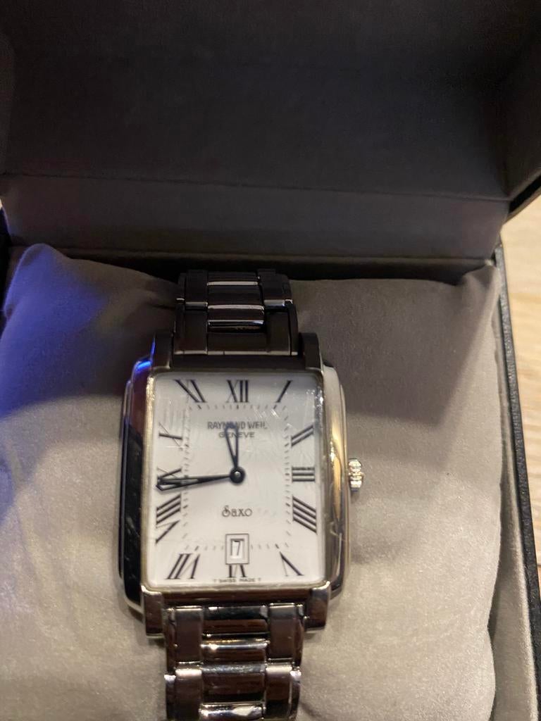 Raymond Weil 9110 Saxo Stainless Steel Men's Watch, Handtassen en Accessoires, Ophalen, Gebruikt
