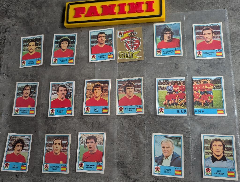 AUTOCOLLANTS PANINI FOOT EUROPA 80 ESPANA 17x rares, Envoi, Neuf
