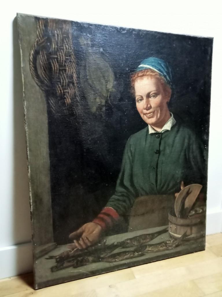 Vissersvrouw ( Willem Jan van den Berghe ( 1823 -1901), Antiquités & Art, Enlèvement