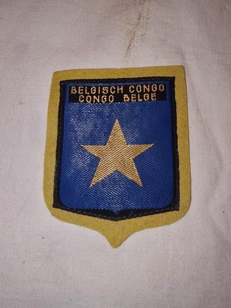 Belgisch congo patch (B), Verzamelen, Ophalen of Verzenden, Landmacht, Embleem of Badge